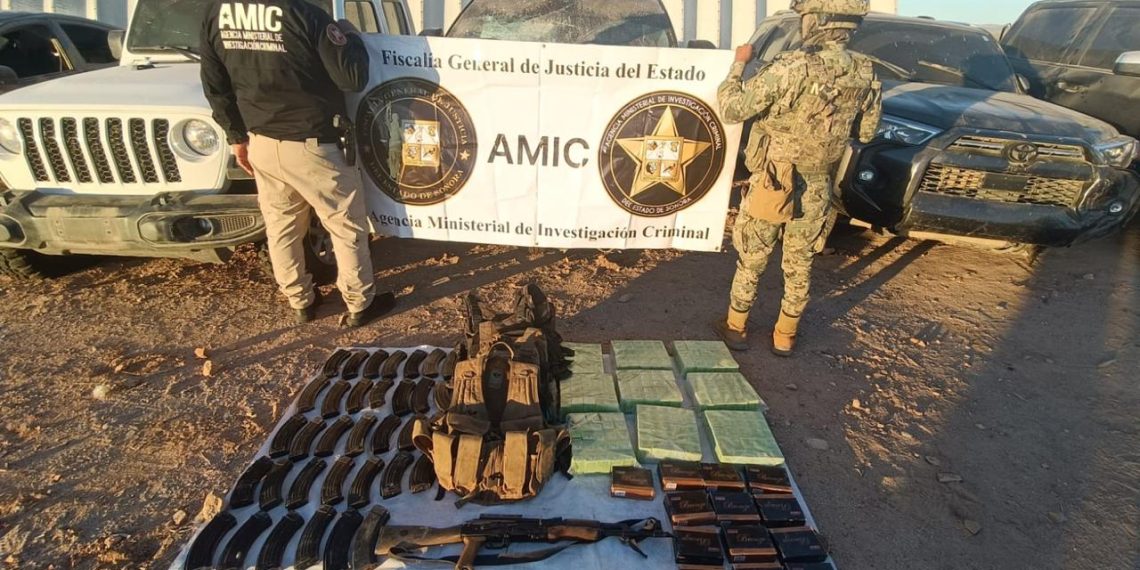 Decomisan arsenal y aseguran búnker en Puerto Libertad.