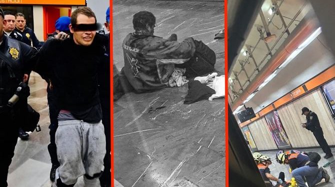 Ataque en metro Tacubaya: sujeto apuñala a 4 personas y sonríe.
