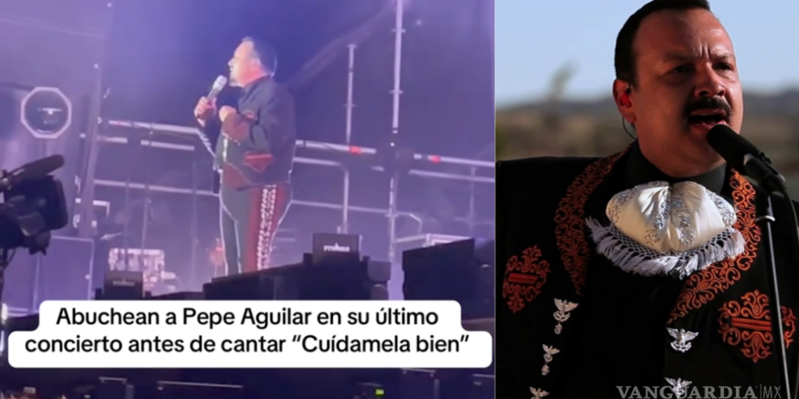 Pepe Aguilar es abucheado por cantar canción que le dedicó a Ángela.