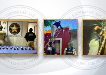 Operativo conjunto entre AMIC y DEFENSA asegura cámaras de videovigilancia ilegales en Cajeme.