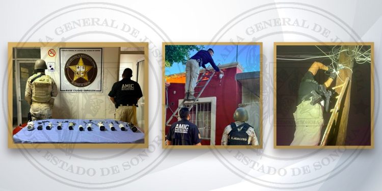 Operativo conjunto entre AMIC y DEFENSA asegura cámaras de videovigilancia ilegales en Cajeme.