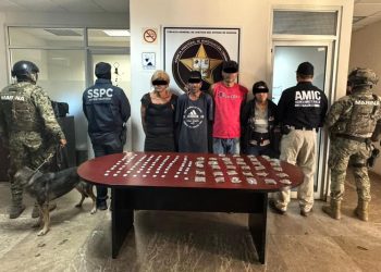 Fuerza de Tarea Interinstitucional (FTI) captura a cuatro personas y asegura droga en cateos.