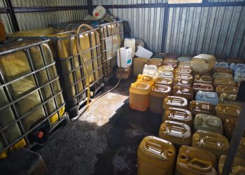 Operativo conjunto de AMIC y DEFENSA asegura hidrocarburo y detiene a cuatro personas por probable “huachicoleo”.