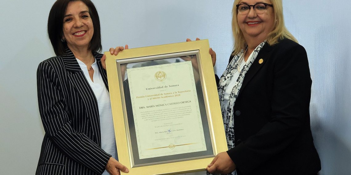 Entregan Premio Universidad de Sonora a la Trayectoria y al Mérito Académico 2024.