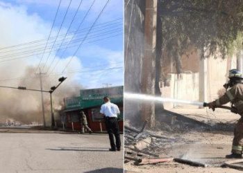 Dos negocios de comida afectados por incendio de palapa en Hermosillo.