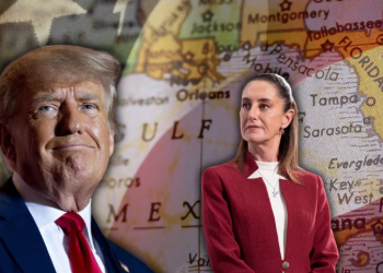 Donald Trump acusa a México de estar controlado por el narco y propone cambiar nombre del Golfo de México a “Golfo de América”.