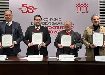 Infonavit y sindicato nacional acuerdan incremento salarial del 4% para el personal técnico operativo.
