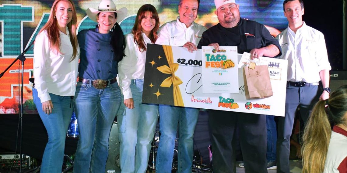 Celebran Toño Astiazarán y Patty Ruibal con más de 18 mil hermosillenses éxito del primer Taco Fest en la Víactiva.