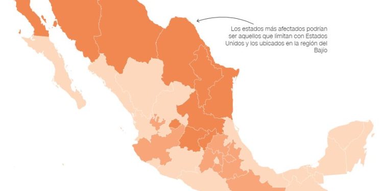 Sonora uno de los estados de México que se verían más afectados por los aranceles del Gobierno de Trump.