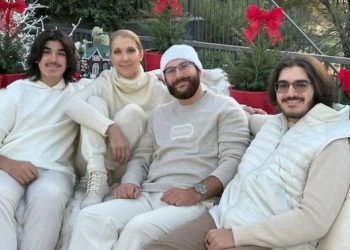 Los mellizos de Celine Dion reaparecen en una foto y el parecido a su fallecido padre es impresionante.
