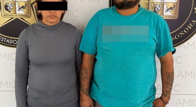 Captura AMIC a pareja implicada en maltrato infantil y homicidio por omisión en Hermosillo.