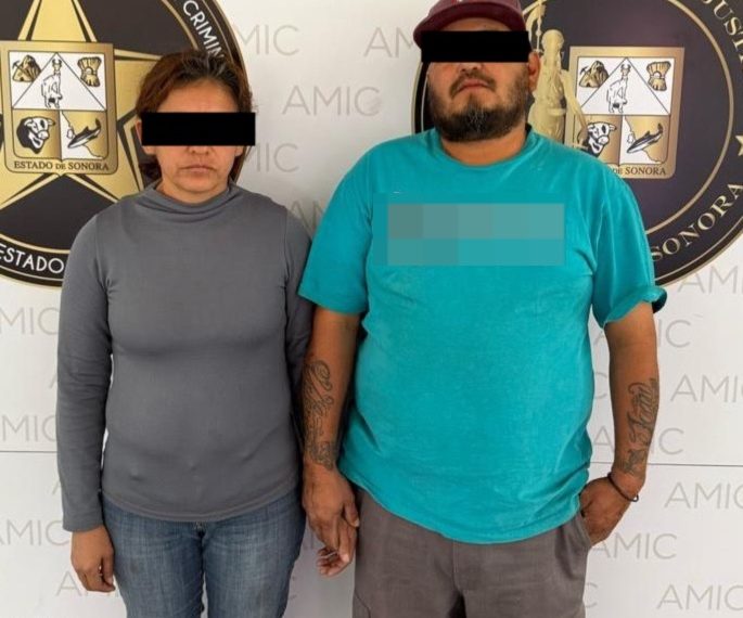 Captura AMIC a pareja implicada en maltrato infantil y homicidio por omisión en Hermosillo.