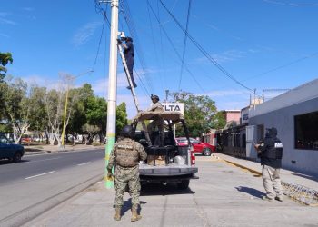 Operativo interinstitucional asegura 14 cámaras de videovigilancia “parásitas” en Ciudad Obregón.
