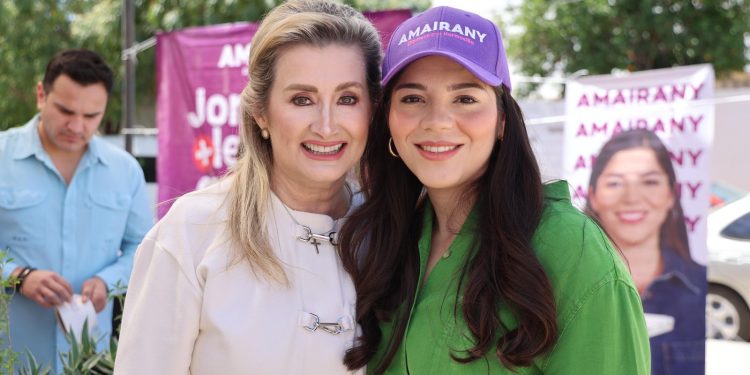 Las diputadas Ely Sallard y Amairany Peña llevan feria de servicios a vecinos de Las Quintas.