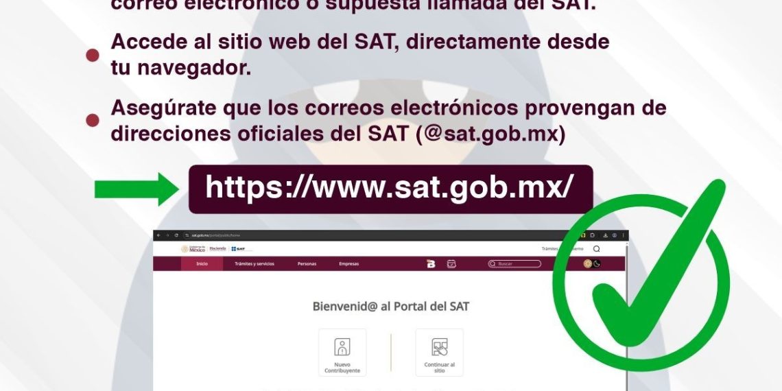 Alerta Unidad Cibernética posibles fraudes a través de páginas y correos electrónicos falsos del SAT.