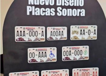 Presenta Gobierno de Sonora nueva imagen de placas vehiculares para el estado.