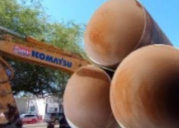 Inician trabajos de instalación de tubería en el sector del bulevar Morelos.