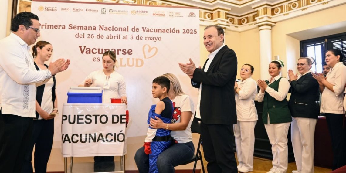 Encabeza Gobernador Durazo inicio de la Primera Semana Nacional de Vacunación 2025 “Vacunarse es Salud”.
