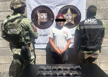 Operativo conjunto AMIC-DEFENSA asegura droga y captura a una mujer en Hermosillo.