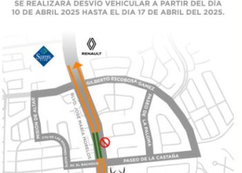 Por trabajos de interconexión de tuberías del tanque Bachoco se adecuará vialidad en un tramo del bulevar Morelos.