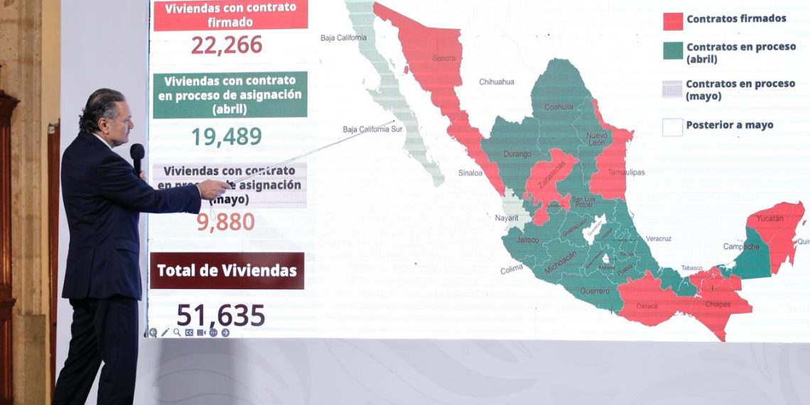 En abril inició la construcción de 22 mil 266 viviendas y para mayo se estarán edificando 51 mil 600: Octavio Romero.