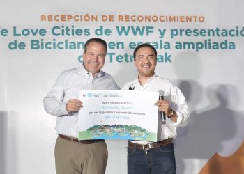 Recibe Toño Astiazarán reconocimiento We Love Cities 2024, de WWF (World Wide Fund for Nature) por acciones a favor del medio ambiente.