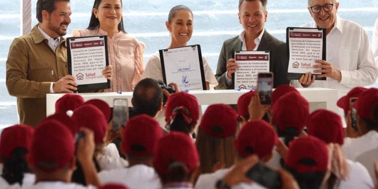 Firman IMSS y Secretaría del Bienestar convenio de colaboración para la implementación del programa “Salud Casa por Casa”.