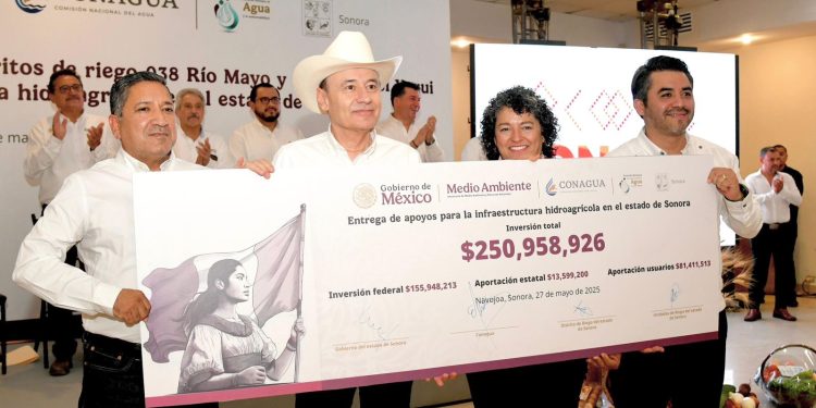 Gobernador Durazo logra acuerdo histórico para tecnificación de riego en el Mayo y el Yaqui.