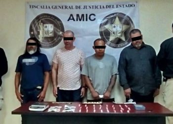 Aseguradas cuatro personas con droga tras cateo en San Luis Río Colorado.
