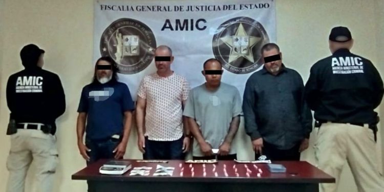 Aseguradas cuatro personas con droga tras cateo en San Luis Río Colorado.