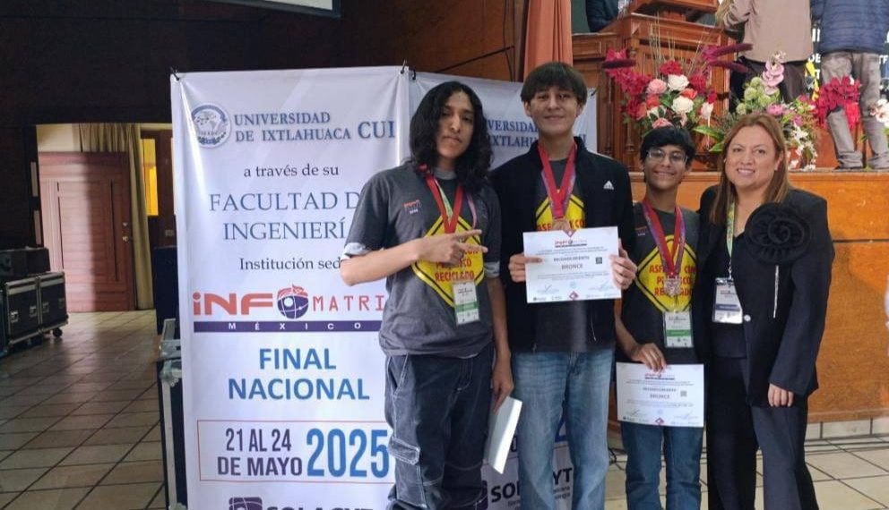 Ganan alumnado de Cobach Sonora bronce en Infomatrix México 2025.