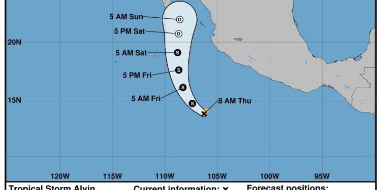 Ciclón Alvin no afectará directamente a Sonora: CEPC.