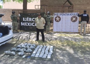 Capturan en Nogales a sujeto con vehículo robado, droga y dinero en efectivo.