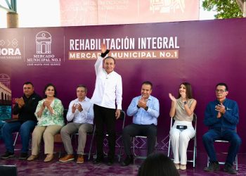 Rescate del Mercado Municipal es una realidad; Gobernador Durazo entrega instalaciones renovadas a locatarios.