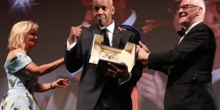 Denzel Washington recibe Palma de Oro de Honor en Cannes.