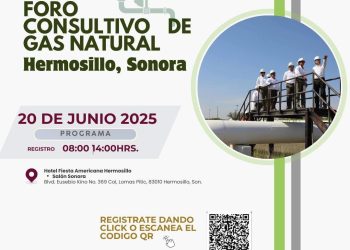 Gobierno de Sonora participará en el Foro Consultivo 2025 sobre suministro de gas natural.