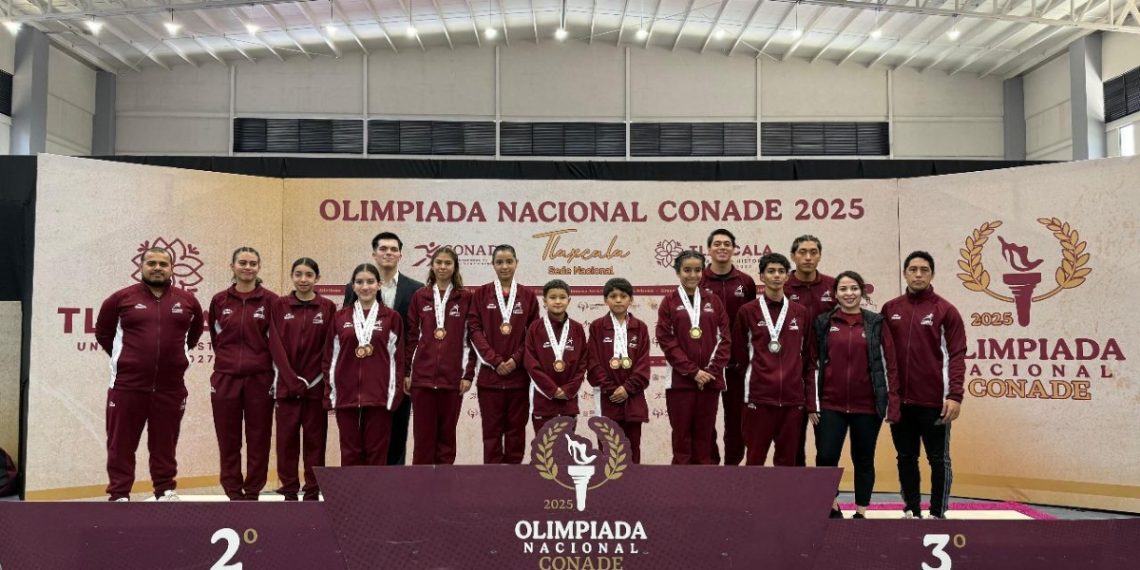 Destaca Sonora con cinco medallas en la Olimpiada Nacional de Trampolín.