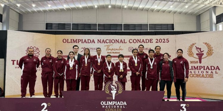 Destaca Sonora con cinco medallas en la Olimpiada Nacional de Trampolín.