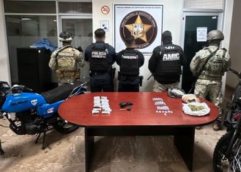 Aseguran armamento, droga y motocicletas en cateo coordinado en Ciudad Obregón.