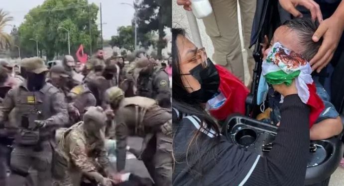 Al menos 11 mexicanos detenidos en violenta redada migrante en Los Ángeles.