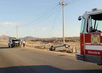 Volcamiento deja un muerto en la carretera Bahía de Kino – Punta Chueca en Hermosillo.