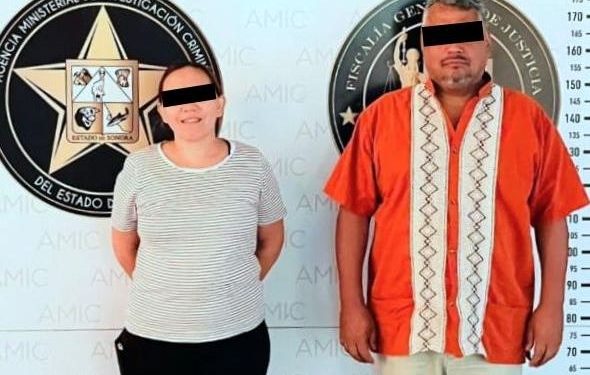 Capturan a Carlos Arturo “N” y Cinthia Yadira “N” por el delito de fraude en perjuicio de 37 personas de Hermosillo.