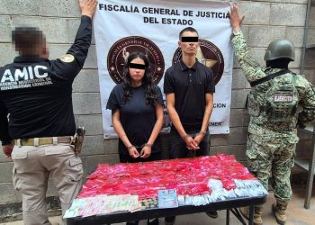Operativo coordinado AMIC-DEFENSA asegura droga y detiene a dos personas en Hermosillo.