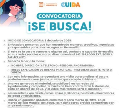 Concluye con éxito la segunda etapa de la convocatoria “Se Busca”, organizada por Agua de Hermosillo.