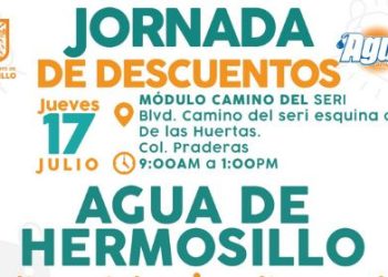 Lleva Aguah Jornada de Descuentos a módulo del Camino del Seri este jueves 17 de julio.