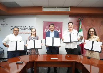 Formalizan SEC y Fundación Alberto Baillères alianza a favor de la educación.