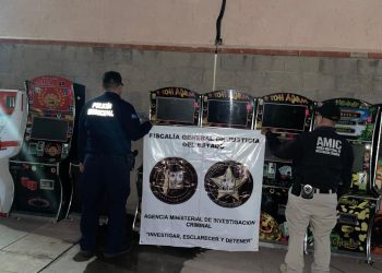 En acciones coordinadas aseguran máquinas tragamonedas durante cateo en Hermosillo.