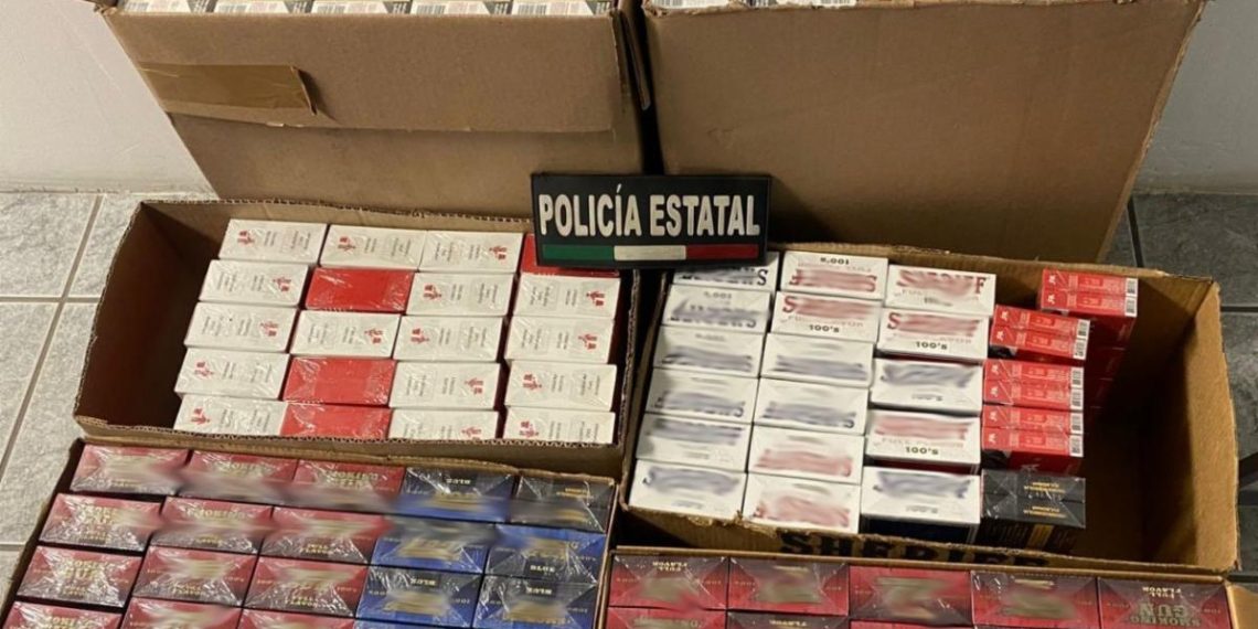 Incauta División Fronteriza del Gobierno de Sonora narcótico y cigarros a personas en flagrancia delictiva.
