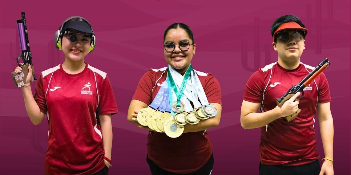 Terna de sonorenses de tiro buscará boletos a los JCC 2026.