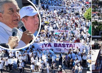 “Ya basta, queremos paz”: 30 mil personas marchan en Culiacán tras un año de violencia.